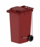 Контейнер мусорный 240 л с педалью и крышкой (Красный)