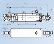 Гидроцилиндр КГЦ 263А.80-50-200.445 челюстного ковша (М20х1,5 / А-702ЕМ)