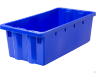 Ящик пластиковый универсальный 600х300х190 мм сплошной (Синий)