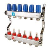 Коллектор из нерж.стали с расходомерами на 6 выходов MVI