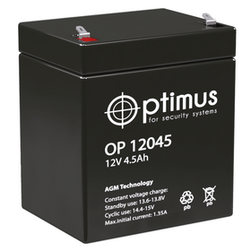 Аккумулятор OP 12045 Optimus 12В 4,5Ач