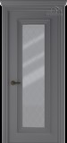 Межкомнатная дверь Палаццо 1 (остекленное) Эмаль графит - 2,0х0,6