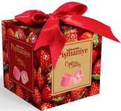 Конфеты из пишмание со вкусом клубники во фруктовой глазури в подарочной упаковке с бантом "Hajabdollah" 300 г