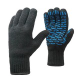Двойные полушерстяные перчатки с ПВХ (волна)