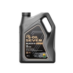 Масло моторное дизельное S-OIL 7 BLACK #9 LS 5W30 (4л), Fully Synthetic (1/4) SEVEN #9