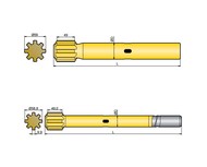 Хвостовик аналог Sandvik/Tamrock HL500 F, HL500