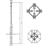 Опора освещения ОКС-0,4-11,0