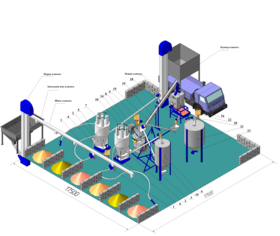 Комбикормовая линия "Под ключ", комбикормовый завод