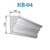 Фасадные венчающие карнизы из пенопласта КВ-04, ПСБ-С-25Ф. Фасадный декор из пенопласта