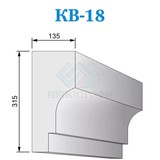 Фасадные венчающие карнизы из пенопласта КВ-18, ПСБ-С-25Ф. Фасадный декор из пенопласта