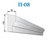 Фасадные подоконники из пенопласта (пенополистирола) П-08, ПСБ-С-25Ф. Фасадный декор из пенопласта