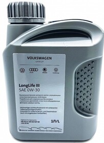 Масло моторное синтетическое Volkswagen Longlife III 0W-30 (1л) GR52195M2