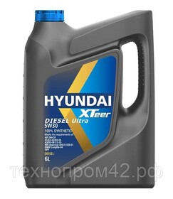 Масло моторное XTeer Diesel Ultra 5W30, 6 л синтетическое для дизельных двигателей