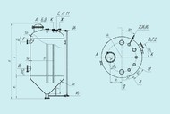 Вертикальные аппараты ВКЭ с коническим днищем и эллиптической крышкой