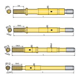 Хвостовик аналог Atlas Copco COP 2550, 2550EX, 2550UX