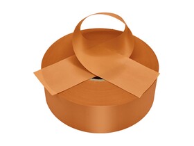 Сатиновая лента 15 мм, 200 м, оранжевая
