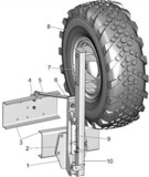 Держатель запасного колеса 43114, 43118, 6522