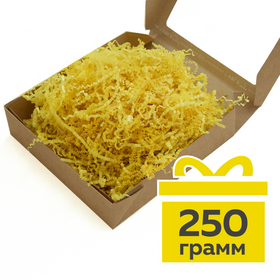 Бумажный наполнитель для коробок «Солнечный желтый», гофрированный, 250 г Циркон