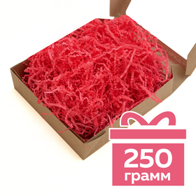 Бумажный наполнитель «Ягодный розовый», гофрированный, 250 г Циркон