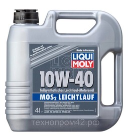 Моторное масло Liqui Moly MoS2 Leichtlauf 10W-40 п/с 4 литра