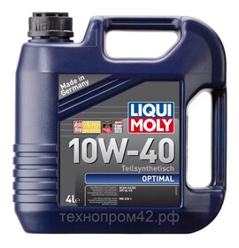 Моторное масло Liqui Moly Optimal Synth 10W-40 4л. полусинтетическое