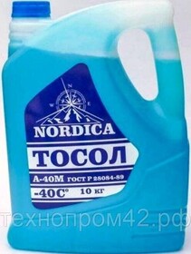 Тосол Nordica А-40М 10 кг. А40М, ГОСТ, -40 гр. C.