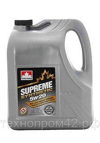 Синтетическое моторное масло Petro-Canada Supreme Synthetic SAE 5W-20 4 л