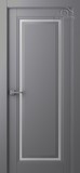 Межкомнатная дверь Аурум 1 (остекленное) Эмаль графит - 2,0х0,6