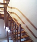 Деревянная лестница из бука №1 д. Кашино