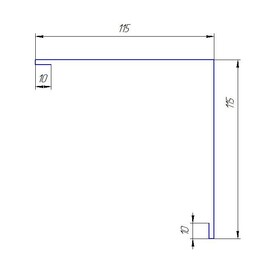 Планка угла наружного п/э 50*50мм
