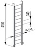 Лестницы навесные алюминиевые с алюминиевыми крюками (ЛНА) 