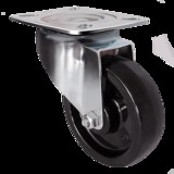 Термостойкое поворотное колесо (фенольное) EM01 BKB 80. 80 мм