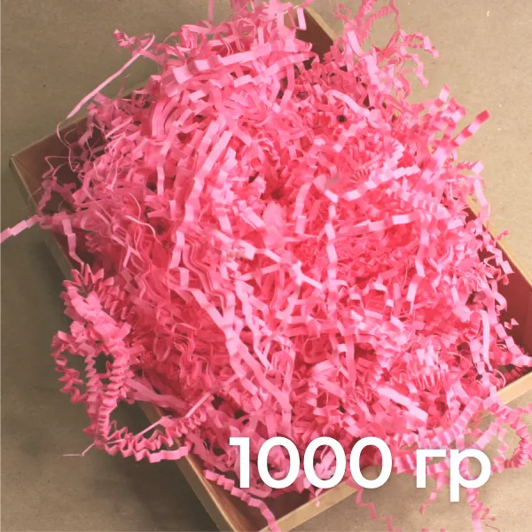 Бумажный наполнитель «Нежный розовый», гофрированный, 1000 г