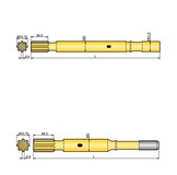 Хвостовик аналог Atlas Copco COP 1440, COP 1550, COP 1838