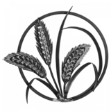 Элемент "Розетка" декоративный цветы DN 385 квадрат 12х12 металл серый 03.309.12/13.252 Polswat