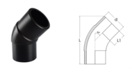 Отвод удл. 45гр ПЭ 100 SDR 11-110