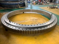 Slewing bearing for ladle turntable in steel mill