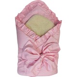 Конверт- одеяло с завязкой Розовый (меховая вставка) 2153