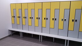 Шкафы и шкафчики HPL для бассейна и спортивных раздевалок. Влагостойкая HPL  мебель антивандальная