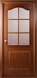 Межкомнатная дверь Капричеза (остекленное) Орех - 2,0х0,6
