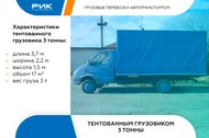 Доставка грузов тентом грузоподъемностью до 3 тонн