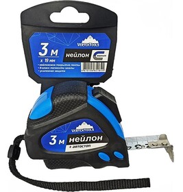 Рулетка нейлон 3х19 мм + автостоп, Vertextools