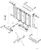 Радиаторы на экскаваторы-погрузчики Komatsu (42N-03-11780, 42N-03-11100, 42N-03-11870)