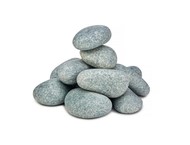 Камень для бани "жадеит уральский" обвалованный (ведро 10 кг), фр. 70-150 мм, т.м. Атлант
