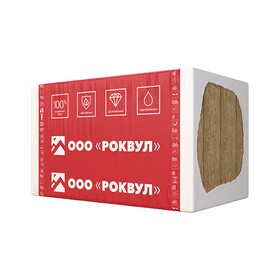 Минеральная вата ROCKWOOL Фасад БАТТС Экстра (1000x600x100) 2 шт (1,2 м2, 0,12 м3) в упаковке