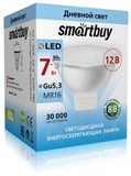 Лампа светодиодная Smartbuy MR16 GU5.3 12V 7W(500lm) 4000K 4K пластик SBL-GU5_3-07-40K-12V