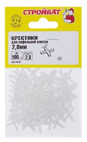 Крестики для кафеля, 2 мм, 100 штук