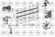 Леса рамные строительные алюминиевые