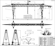 Кран козловой 50 тонн, пролет 42 метра