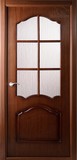 Межкомнатная дверь Каролина L (остекленное) Орех - 2,0х0,6